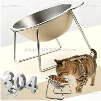 Stainless Steel Raised Cat Bowl