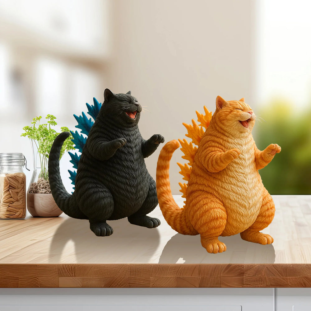 Goth Cat Monster Figurine