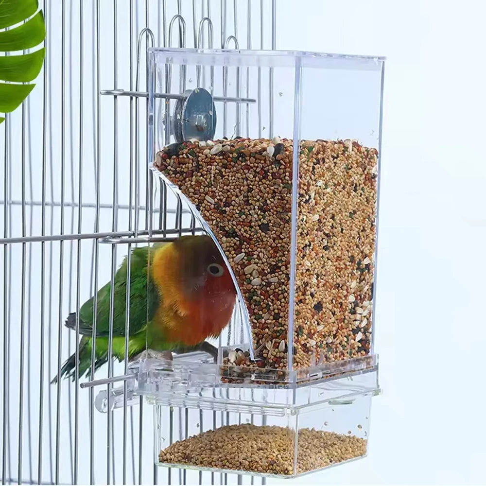 Anti-Spill Parrot Feeder Box