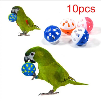 Parrot Bell Ball Toys (10-Pack)