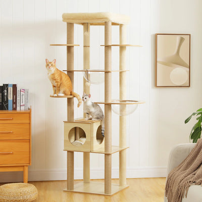 Multi-Level Wooden Cat Tree