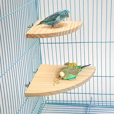 Wood Bird Perch Platform