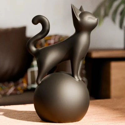 Sitting Cat Art Sculpture
