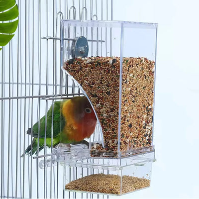 Anti-Spill Parrot Feeder Box