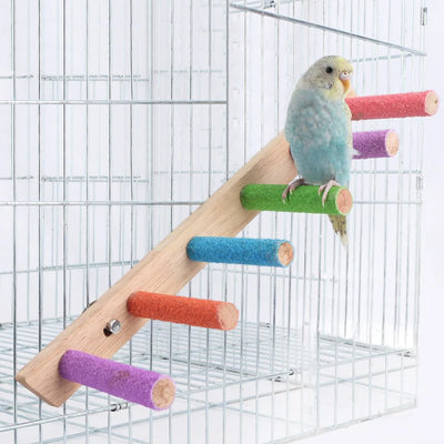 Wooden Bird Climbing Ladder