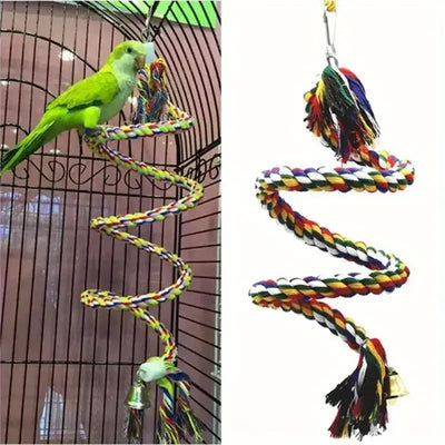Braided Rope Bird Perch Toy