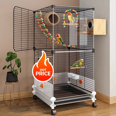 Splash-Proof Luxury Bird Cage
