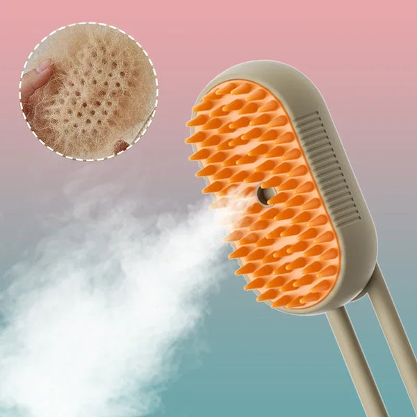3-in-1 Steamy Pet Grooming Brush