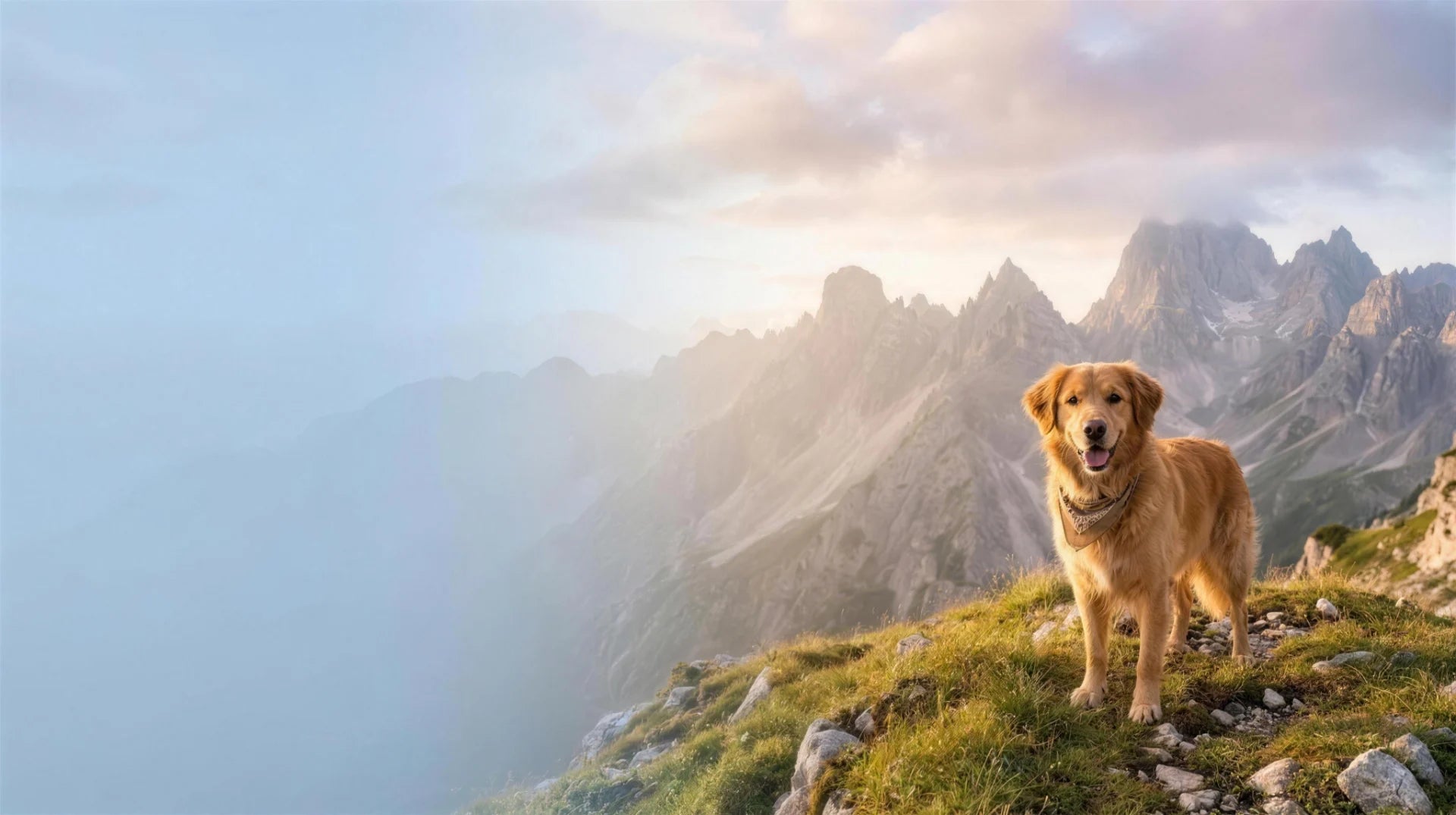 A happy pet at home